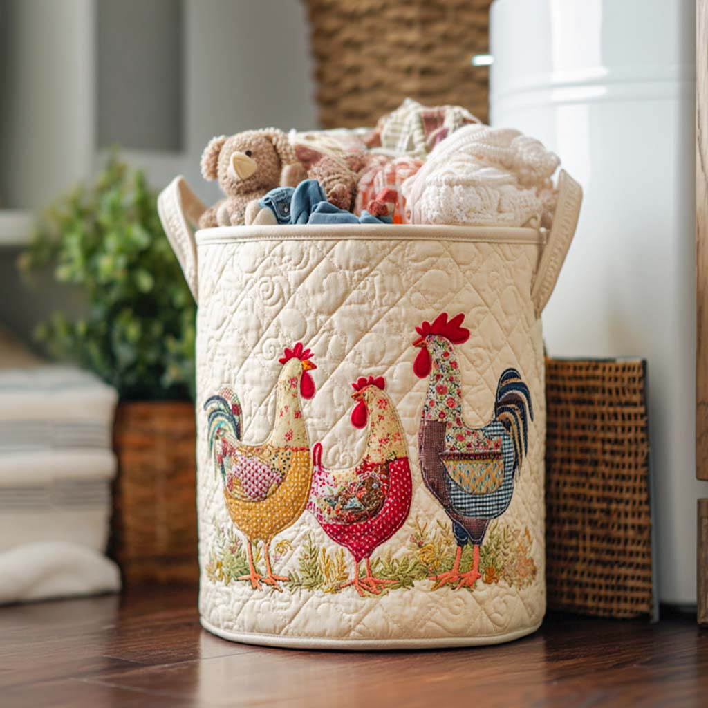Canasto de ropa acolchado — Gallinero Feliz