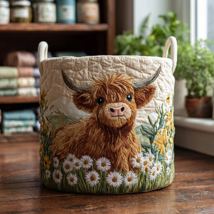 Canasto de ropa acolchado — Encanto Highland