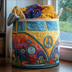 Canasto de ropa acolchado — Combi Hippie