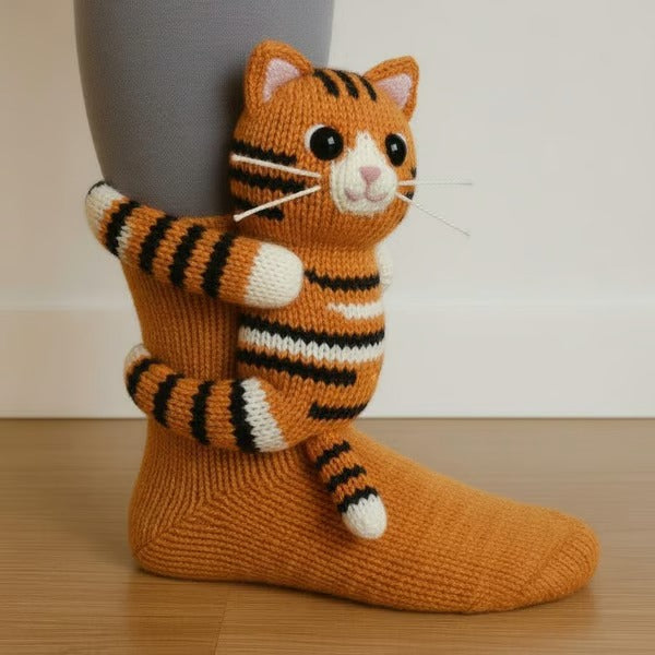 Medias de gato atigrado