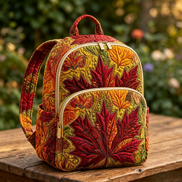 Mochila acolchada — Hojas de Otoño