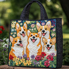 Bolso tote acolchado — Tres Corgis en el Jardín
