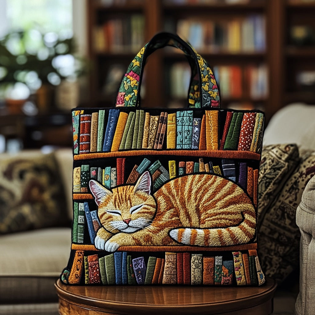 Bolso tote acolchado — Gato en el Estante