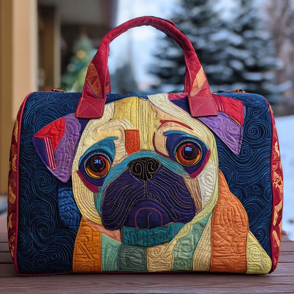 Bolso duffle acolchado — Pug Estilo Pop