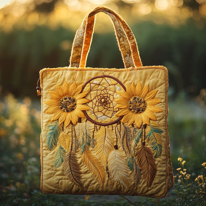 Bolso tote acolchado — Atrapasueños y Girasoles