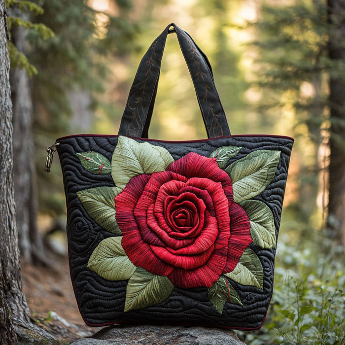 Bolso tote acolchado — Rosa Roja