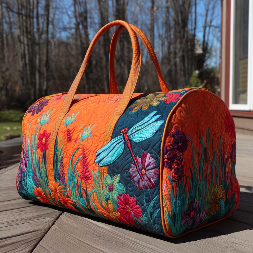 Bolso duffle acolchado — Libélulas en el Jardín