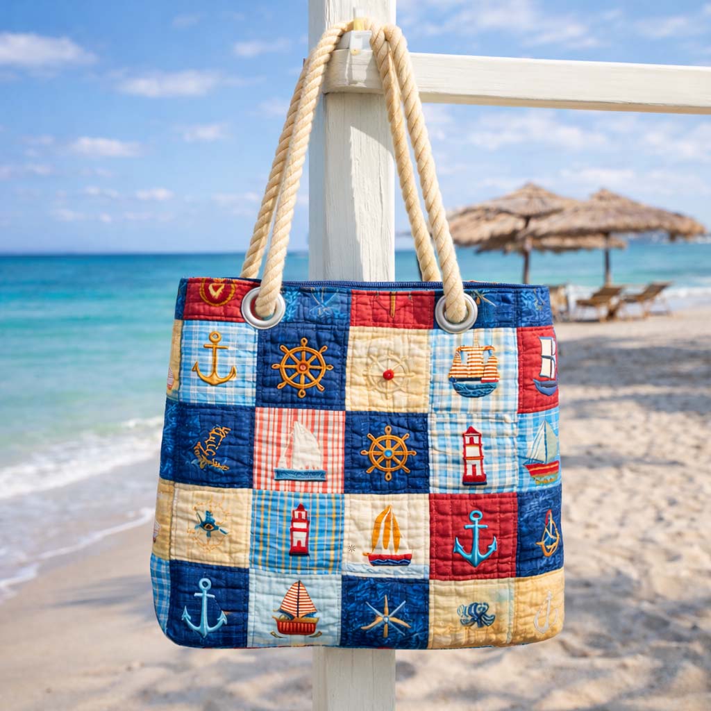 Bolso de playa artesanal — Retazos Marinos