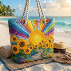 Bolso de playa artesanal — Sol de Arcoíris