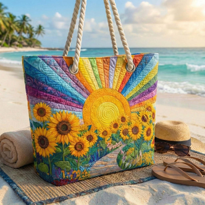Bolso de playa artesanal — Sol de Arcoíris