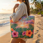 Bolso de playa artesanal — Amanecer Tropical