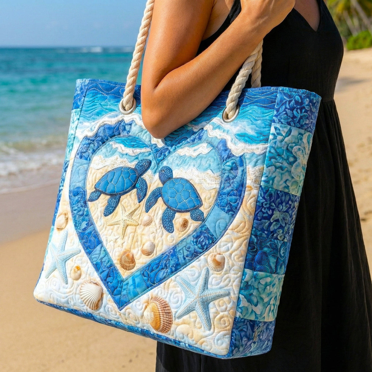 Bolso de playa artesanal — Calma de Tortugas Marinas
