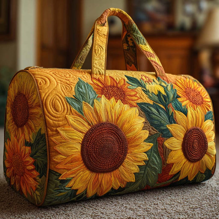 Bolso duffle acolchado — Girasoles Dorados