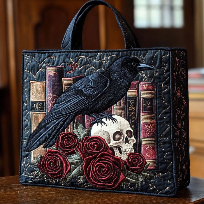 Bolso tote acolchado — Cuervo y Rosas sobre Libros