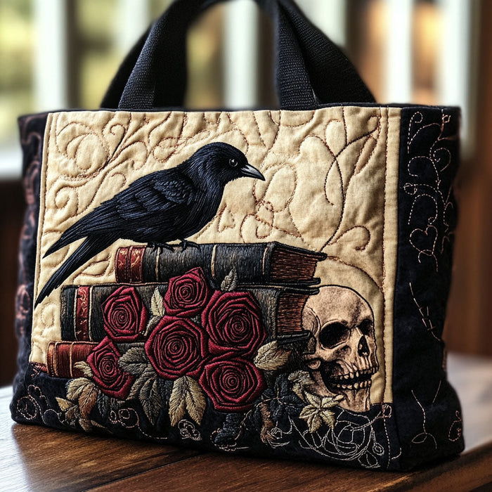 Bolso tote acolchado — Cuervo sobre Libros Antiguos