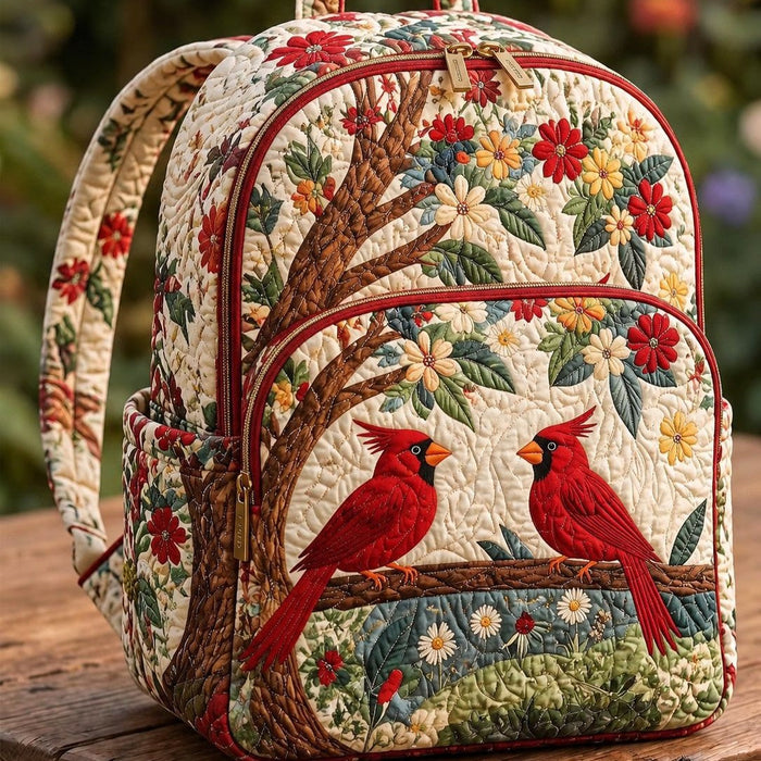 Mochila acolchada — Pareja de Cardenales