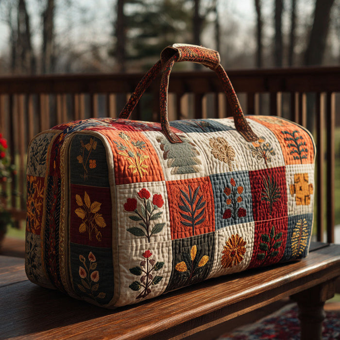 Bolso duffle acolchado — Retazos Florales