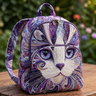 Mochila acolchada — Gato Violeta Artístico