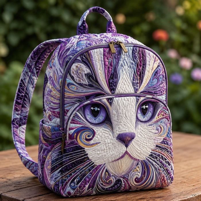 Mochila acolchada — Gato Violeta Artístico