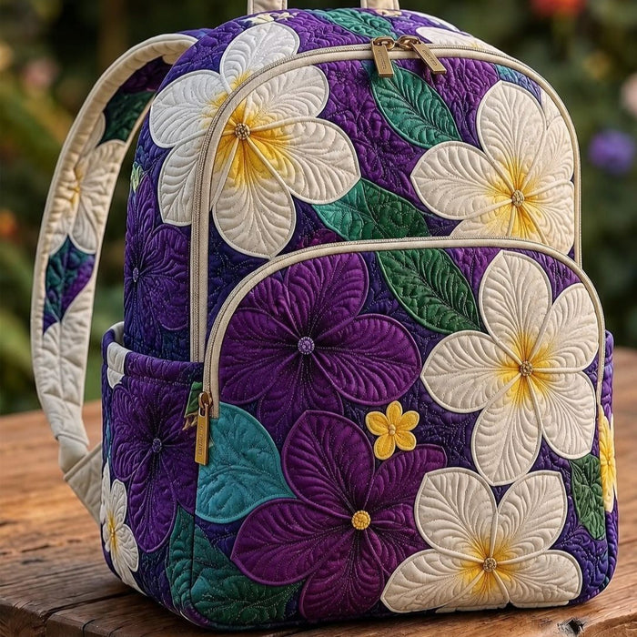 Mochila acolchada — Plumeria Violeta