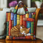 Bolso tote acolchado — Gato Naranja en la Biblioteca