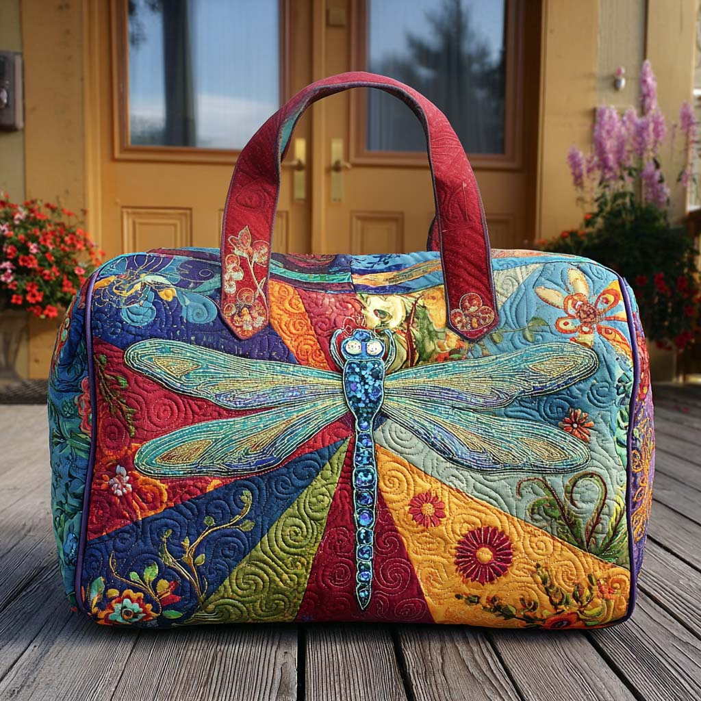 Bolso duffle acolchado — Libélula sobre Retazos Cálidos