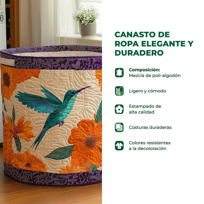 Canasto de ropa acolchado — Sueño de Girasoles