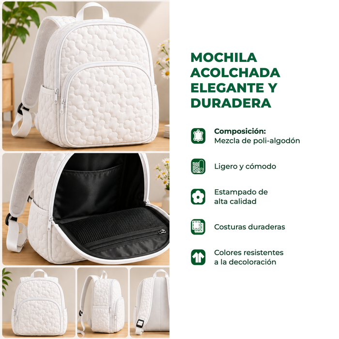 Mochila acolchada — Libros y Flores