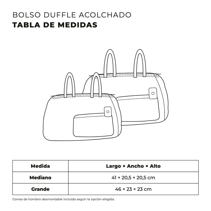 Bolso duffle acolchado — Pug Estilo Pop