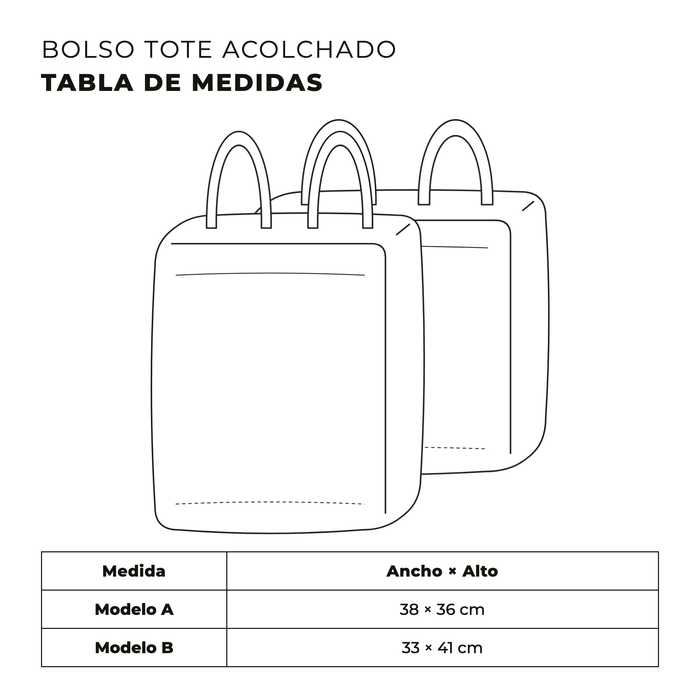 Bolso tote acolchado — Libros y Flores