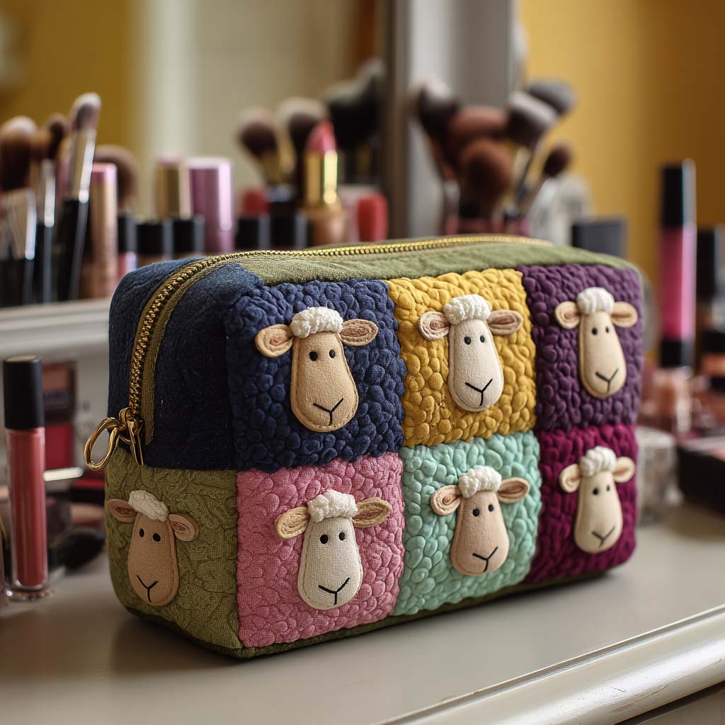 Neceser acolchado — Ovejas Patchwork