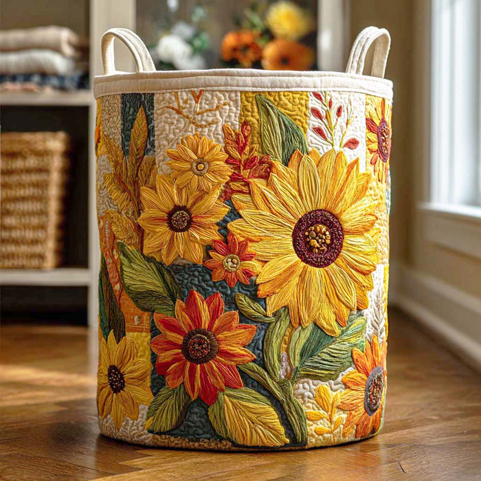 Canasto de ropa acolchado — Girasol