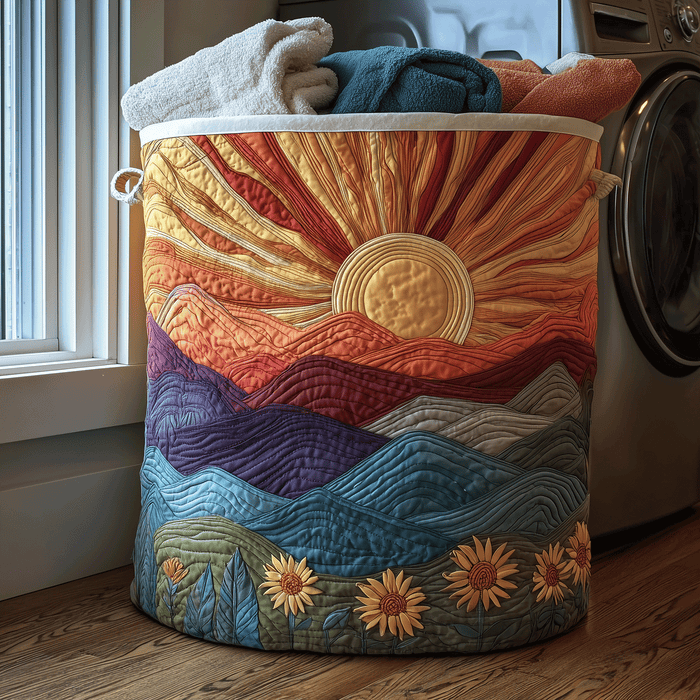 Canasto de ropa acolchado — Pradera al Amanecer