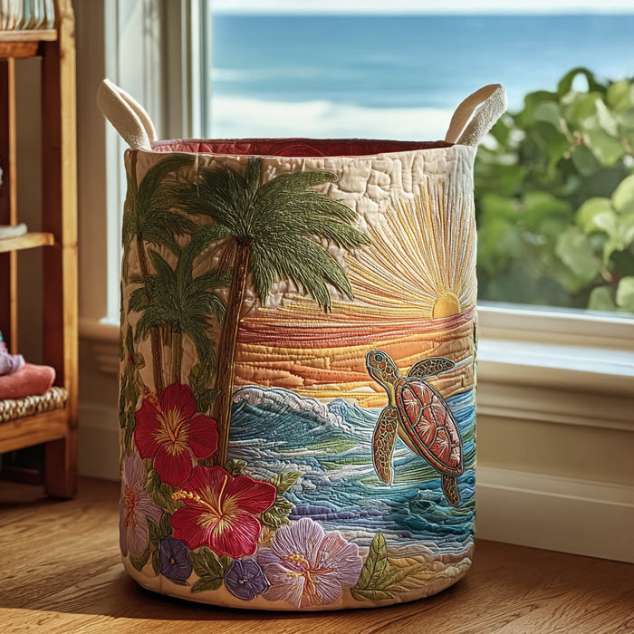 Canasto de ropa acolchado — Nado Tropical