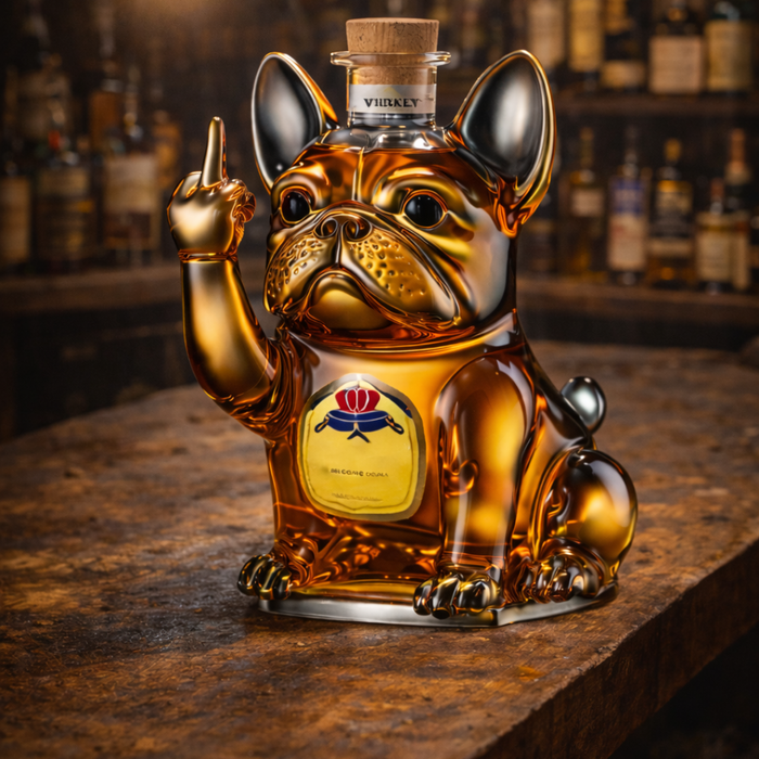 Botella de whisky — Edición Bulldog de la Suerte