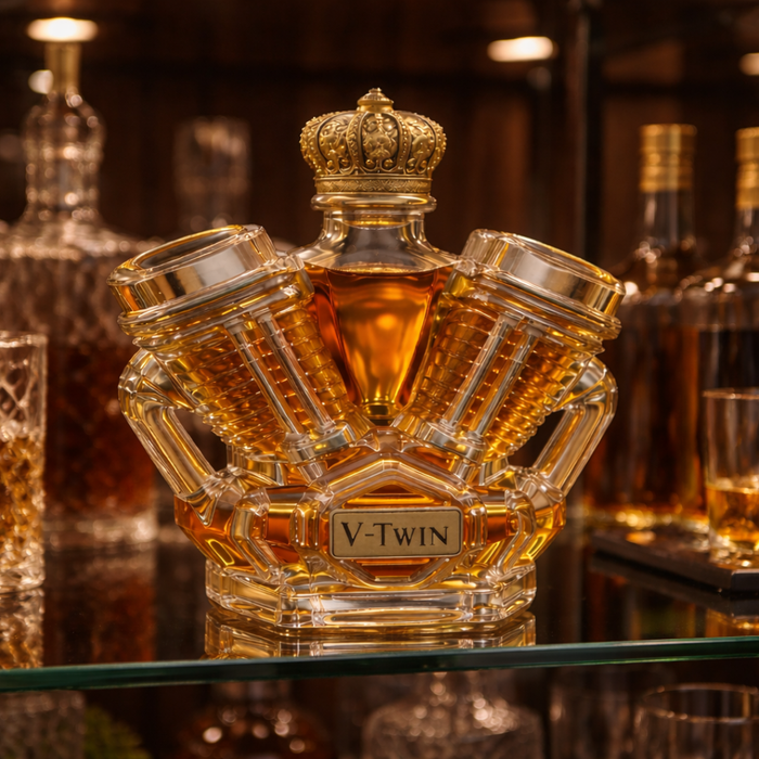 Botella de whisky — Edición Motor V-Twin